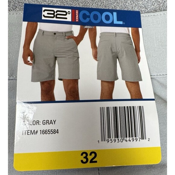 32 Degrees Cool Shorts Mens Size 32 Gray Cargo Utility Summer Bottoms Grey - Picture 3 of 7
